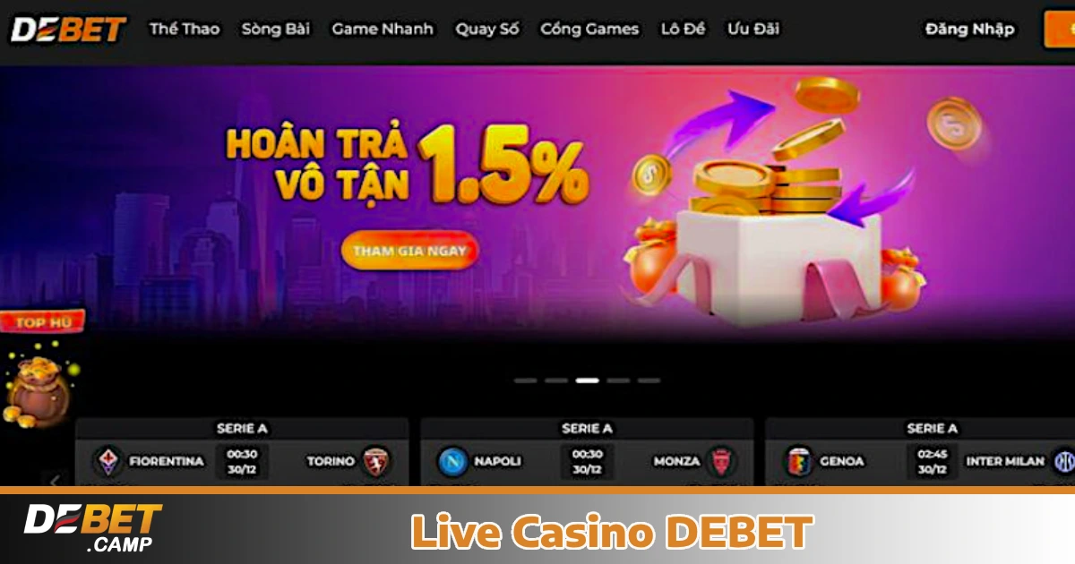 LIVE CASINO 4 Khuyến mãi hấp dẫn khi chơi Live Casino Debet