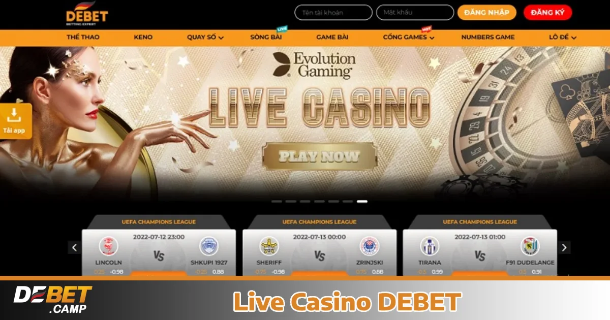 LIVE CASINO 5 Hướng dẫn tham gia Live Casino Debet