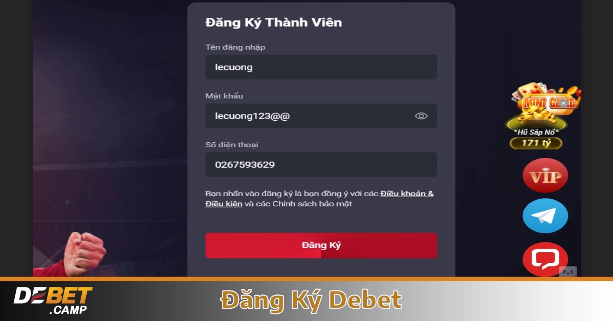 Đăng Ký Debet – Hướng Dẫn Cách Tạo Account Cho Người Mới 2 Hướng dẫn đăng ký Debet trong 3 bước đơn giản